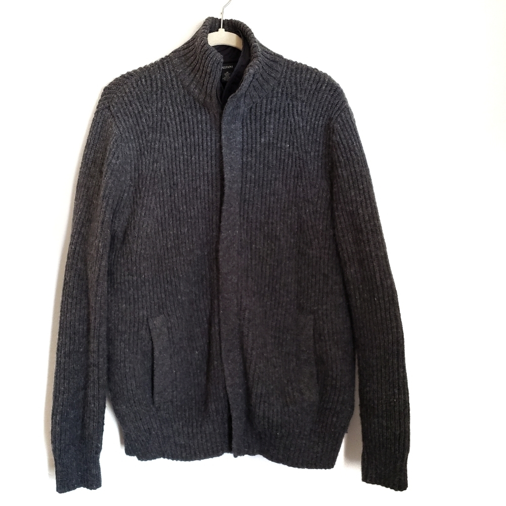Alfani Jacket Mens M Medium Textured Zip Up Mock Neck